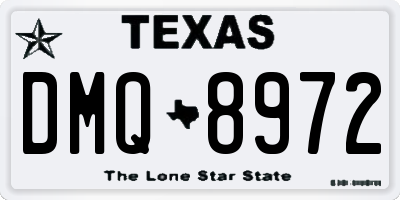 TX license plate DMQ8972