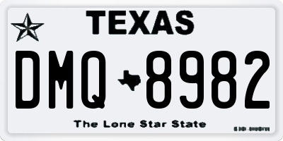TX license plate DMQ8982
