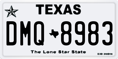 TX license plate DMQ8983