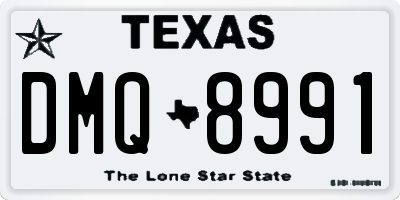 TX license plate DMQ8991