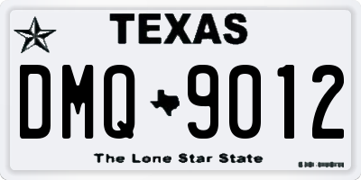 TX license plate DMQ9012