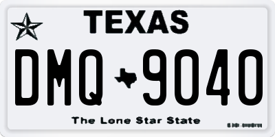 TX license plate DMQ9040