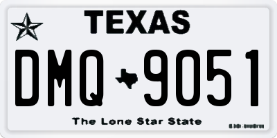 TX license plate DMQ9051