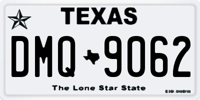 TX license plate DMQ9062