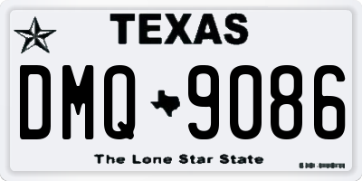 TX license plate DMQ9086