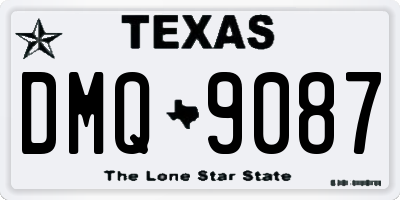 TX license plate DMQ9087