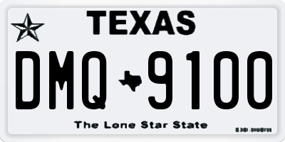 TX license plate DMQ9100