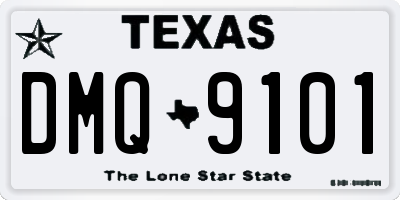 TX license plate DMQ9101
