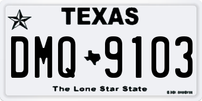 TX license plate DMQ9103