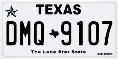 TX license plate DMQ9107