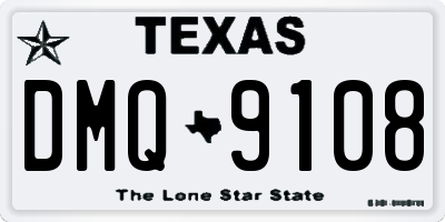 TX license plate DMQ9108