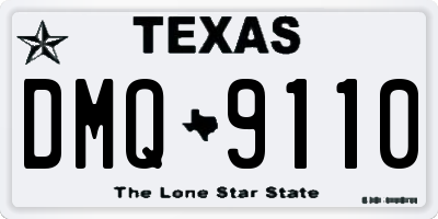 TX license plate DMQ9110