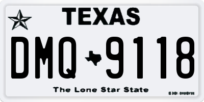 TX license plate DMQ9118