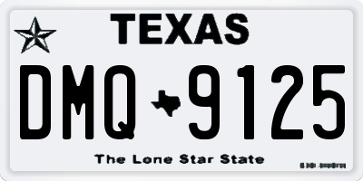 TX license plate DMQ9125