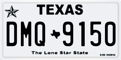TX license plate DMQ9150