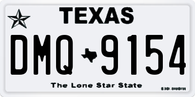 TX license plate DMQ9154