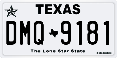 TX license plate DMQ9181