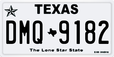 TX license plate DMQ9182