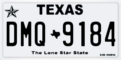TX license plate DMQ9184
