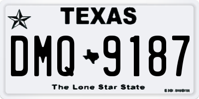TX license plate DMQ9187