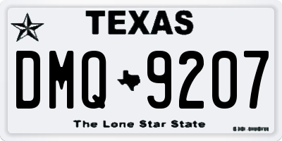 TX license plate DMQ9207