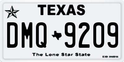 TX license plate DMQ9209