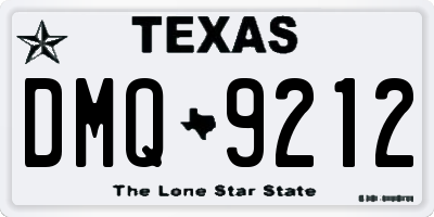 TX license plate DMQ9212