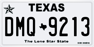 TX license plate DMQ9213