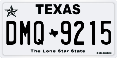 TX license plate DMQ9215
