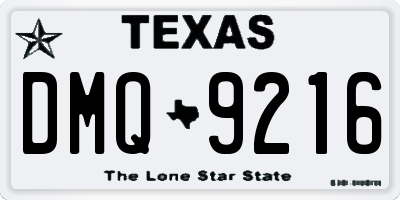 TX license plate DMQ9216