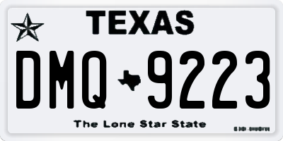 TX license plate DMQ9223
