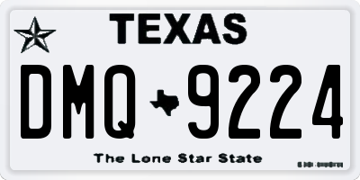 TX license plate DMQ9224