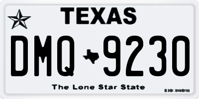 TX license plate DMQ9230