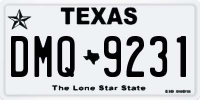 TX license plate DMQ9231