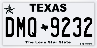 TX license plate DMQ9232