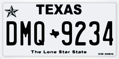 TX license plate DMQ9234