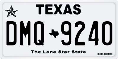 TX license plate DMQ9240