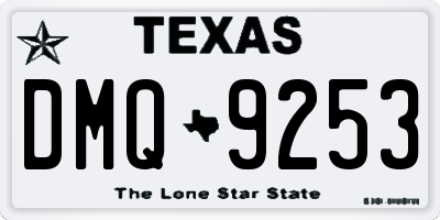 TX license plate DMQ9253