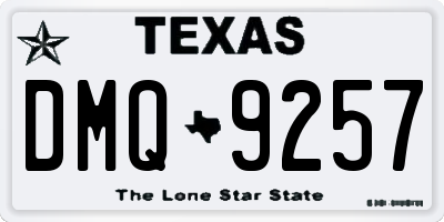 TX license plate DMQ9257