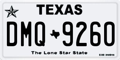 TX license plate DMQ9260
