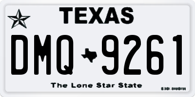 TX license plate DMQ9261