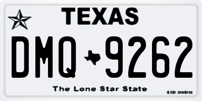 TX license plate DMQ9262