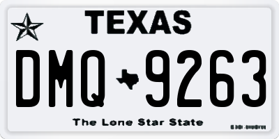 TX license plate DMQ9263