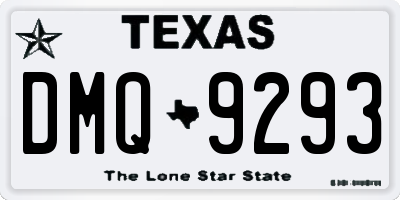 TX license plate DMQ9293