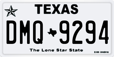 TX license plate DMQ9294