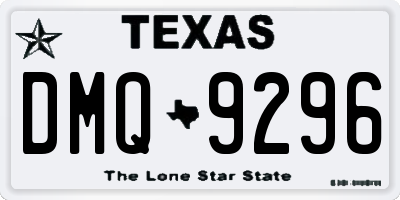TX license plate DMQ9296