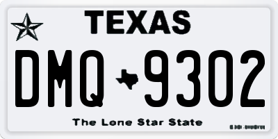 TX license plate DMQ9302