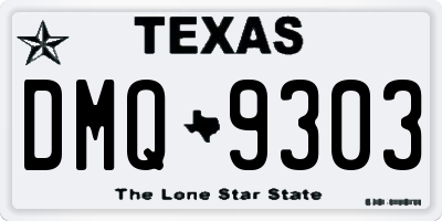TX license plate DMQ9303