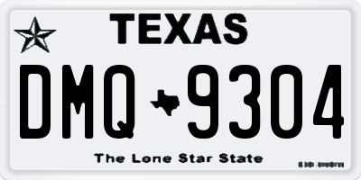 TX license plate DMQ9304