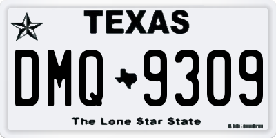 TX license plate DMQ9309